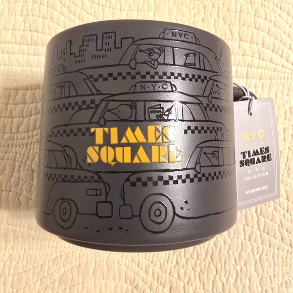 NWT Starbucks NYC Times Square Ceramic Mug 12 Oz